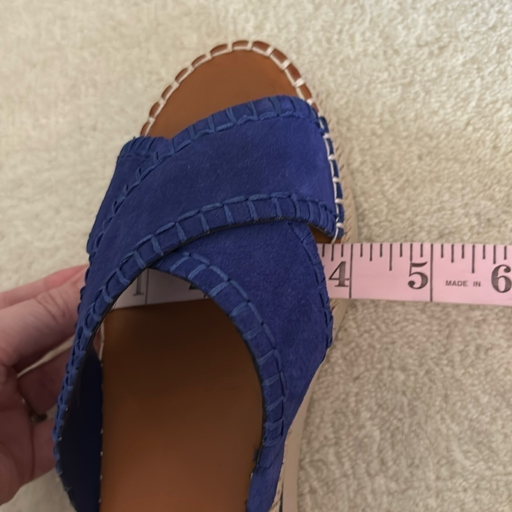 Vince Camuto Belisnda Leather Crossband Slide Platform Sandles Size 8W - Picture 9 of 17